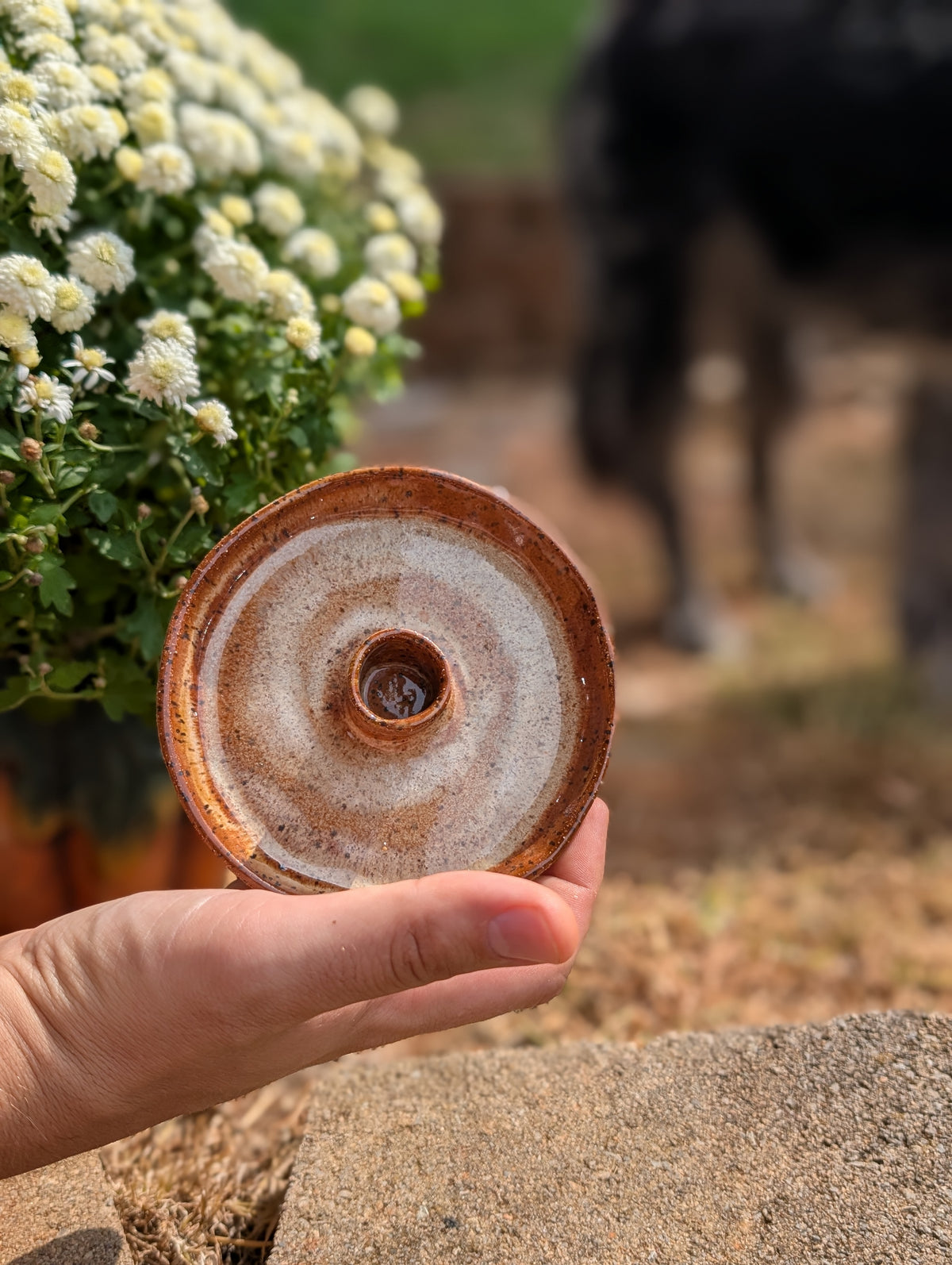 Cinnamon Swirl Candlestick Holder